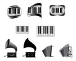 Music icons and symbols