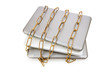 Concept of computer security with laptop and chain Concept of computer security with laptop and chain