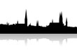 lübeck himmelslinie schattenriss mit wahrzeichen lübeck himmelslinie schattenriss mit wahrzeichen