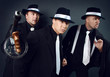 Three gangsters. Gangster gang Photo.