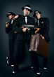 Three gangsters. Gangster gang Photo.