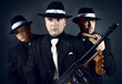Three gangsters. Gangster gang Photo.