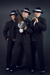 Three gangsters. Gangster gang Photo.