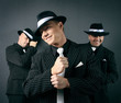 Three gangsters. Gangster gang Photo.