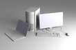 Laptop und Desktop PC.