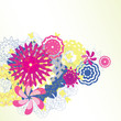 Flayer with unusual flowers. Vector Flayer with unusual flowers. Vector