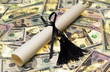 Diploma with money Diploma with money