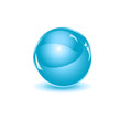 bright blue vector ball - good for buttons, icons
