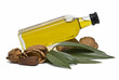 Botella de aceite de almendras.