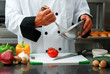 Chef with vegetables