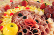 Food display. Close up.