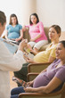Group of pregnant women in waiting room