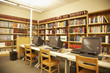 Computer stations in library