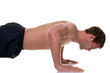 Man doing a press up isolated