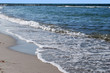 beach and waves at the baltic sea in zingst, germany