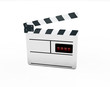 White clap board 3D digital time code