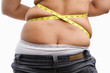 Back side of fat woman