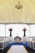 Interior view of wedding tent