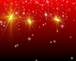 magic christmas stars - background red