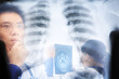 Asian doctors busy working