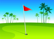Luxury golf course in tropical vacation spot Luxury golf course in tropical vacation spot