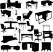 Vector: office elements - vector office elements - vector