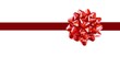 Ligne rouge emballage cadeau noël