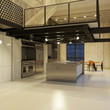 Contemporary steel kitchen in converted industrial loft Contemporary steel kitchen in converted industrial loft