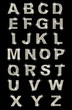 diamond latin letters on black background