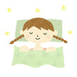 睡眠中の女の子