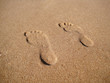Fussspuren im Sand