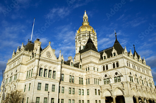 Photo: Connecticut state capitol building in Victorian Gothic style Connecticut state capitol building in Victorian Gothic style