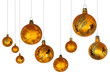 Christmas tree balls isolated on white