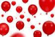 Background of red party balloons Background of red party balloons