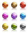 a set of colorful web button templates