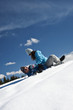Couple playing with snow