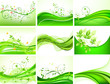 abstract floral background set abstract floral background set