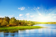 autumn lake in north mountain