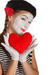 Valentine's day mime portrait Valentine's day mime portrait