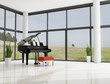 grand piano in a luxury interior