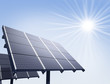 Solar Panel Against Blue Sky