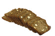 Chunks of rye bread with nuts