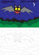 To paint drawing a bat