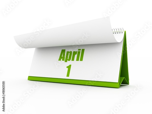 Illustration: calendar, april day one calendar, april day one