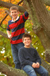 boys in a tree
