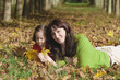 Mother and her baby girl in the park Mother and her baby girl in the park