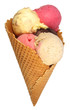 Ice cream detail isolated on white