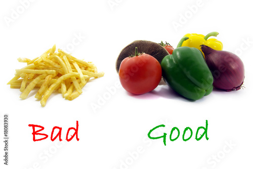 Fast Food Good  on Good Healthy Food  Bad Unhealthy Food Colors    Trombax  18083930