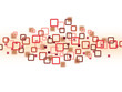 Viereck Hintergrund rot
