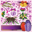 Set of elements for design by New Year and Christmas Set of elements for design by New Year and Christmas